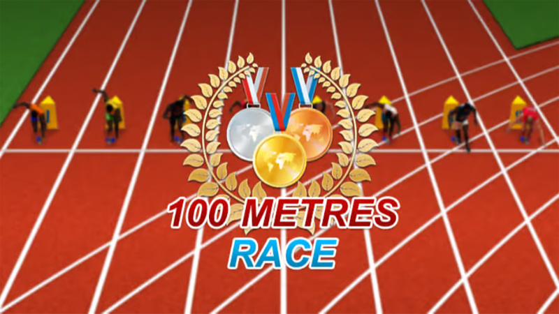 100 Metas 100 Meters Race: Fast-Paced Sprint Athletics Running Game
