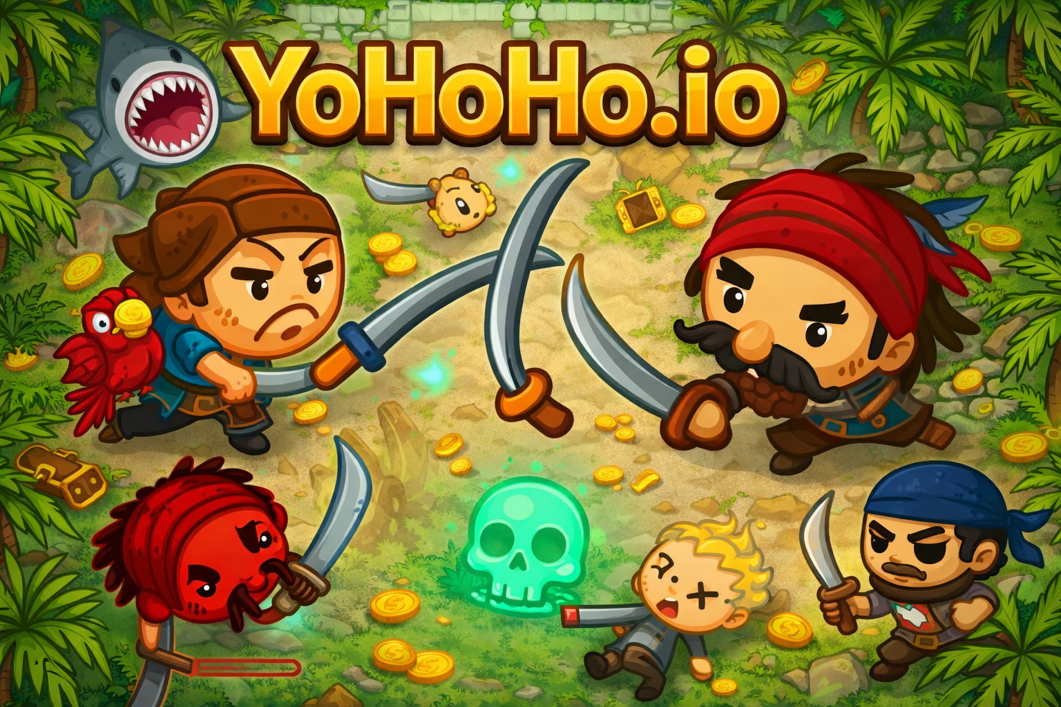 Yoheho YoHoHo.io: Clash With Pirates & Plunder All The Gold Now