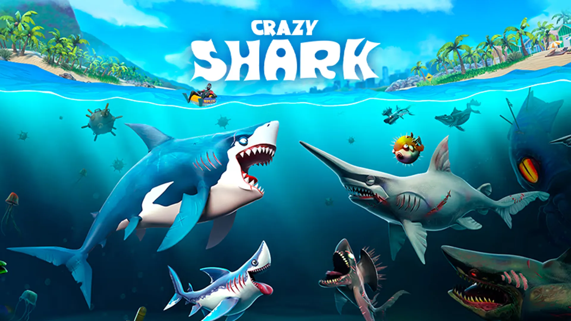 Crazy Shark - Atmospheric Visual Novel Background | the-freakcircus.com