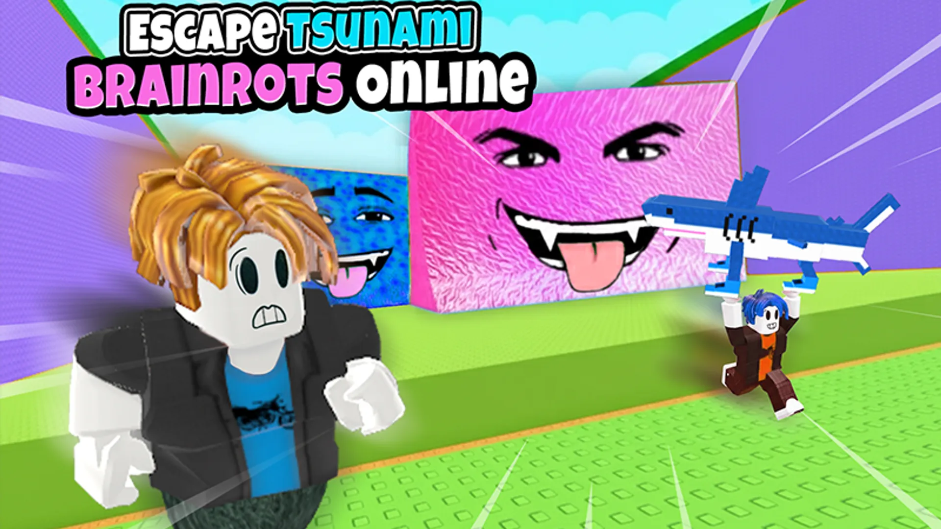 Escape Tsunami Brainrots Online - Atmospheric Visual Novel Background | the-freakcircus.com