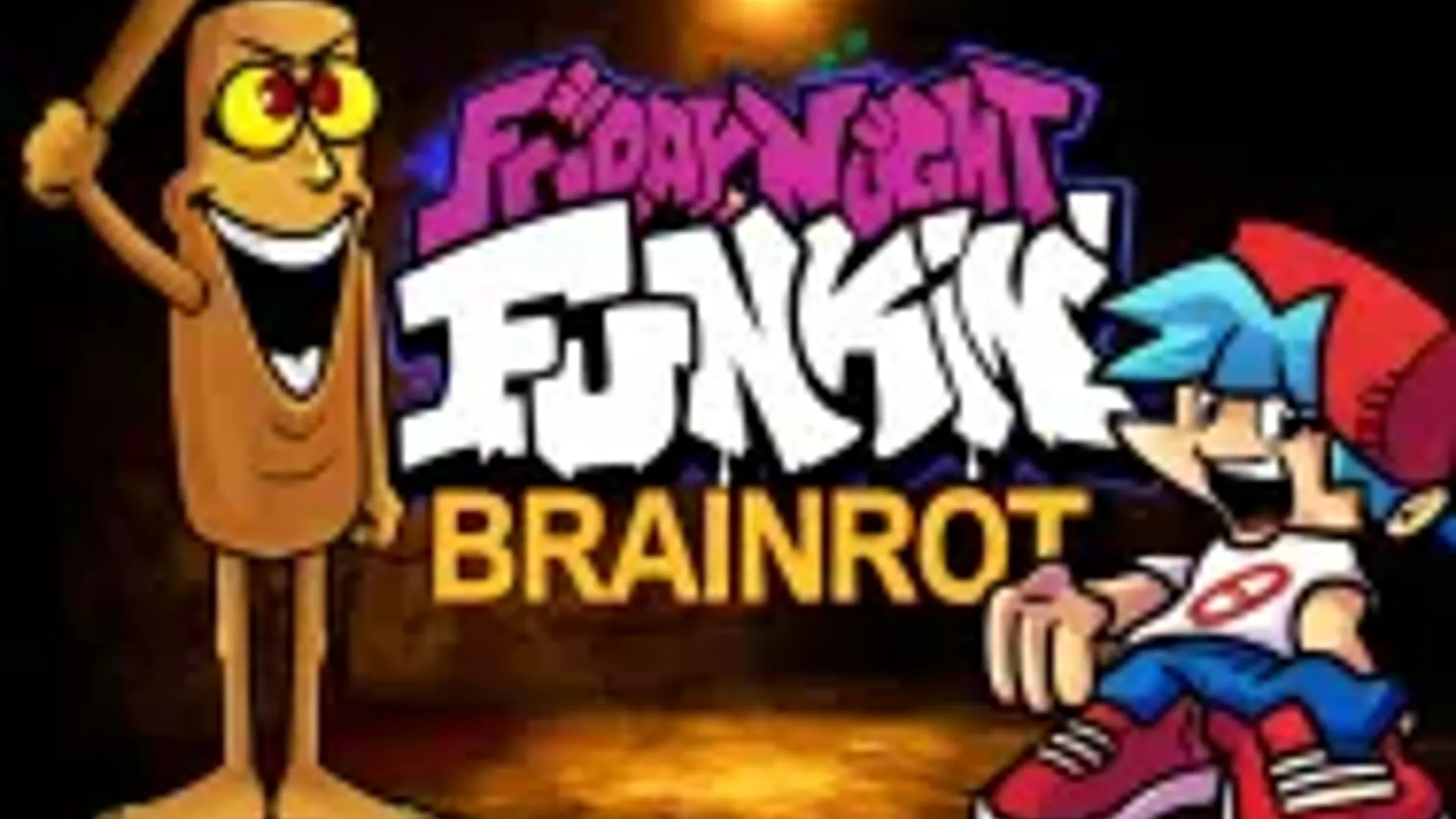 Friday Night Funkin' Brainrot - Atmospheric Visual Novel Background | the-freakcircus.com