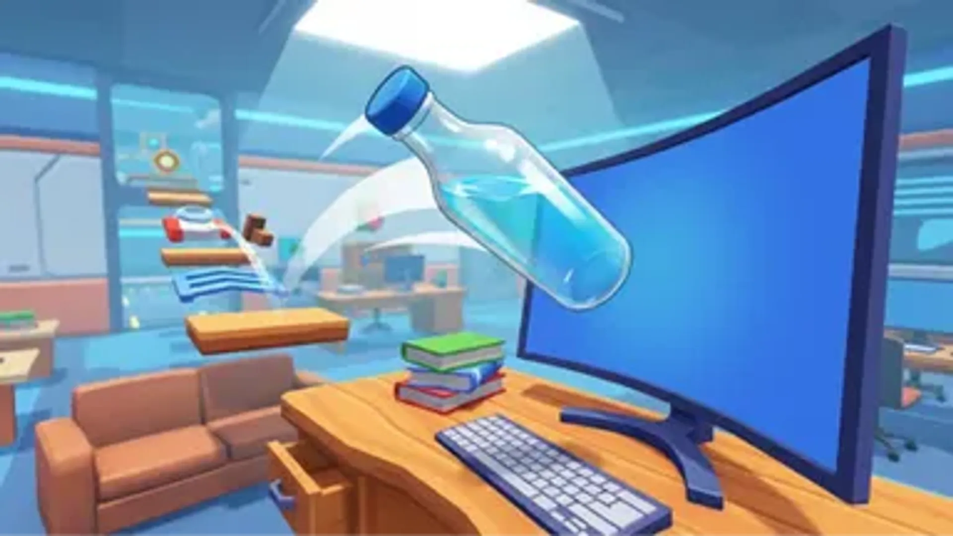 Jumping Bottle 3D - Atmospheric Visual Novel Background | the-freakcircus.com