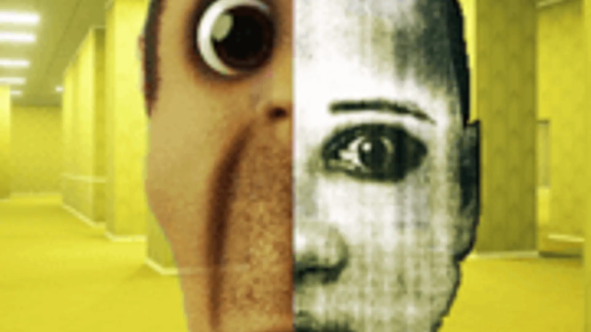 Nextbots In Backrooms: Obunga - Atmospheric Visual Novel Background | the-freakcircus.com