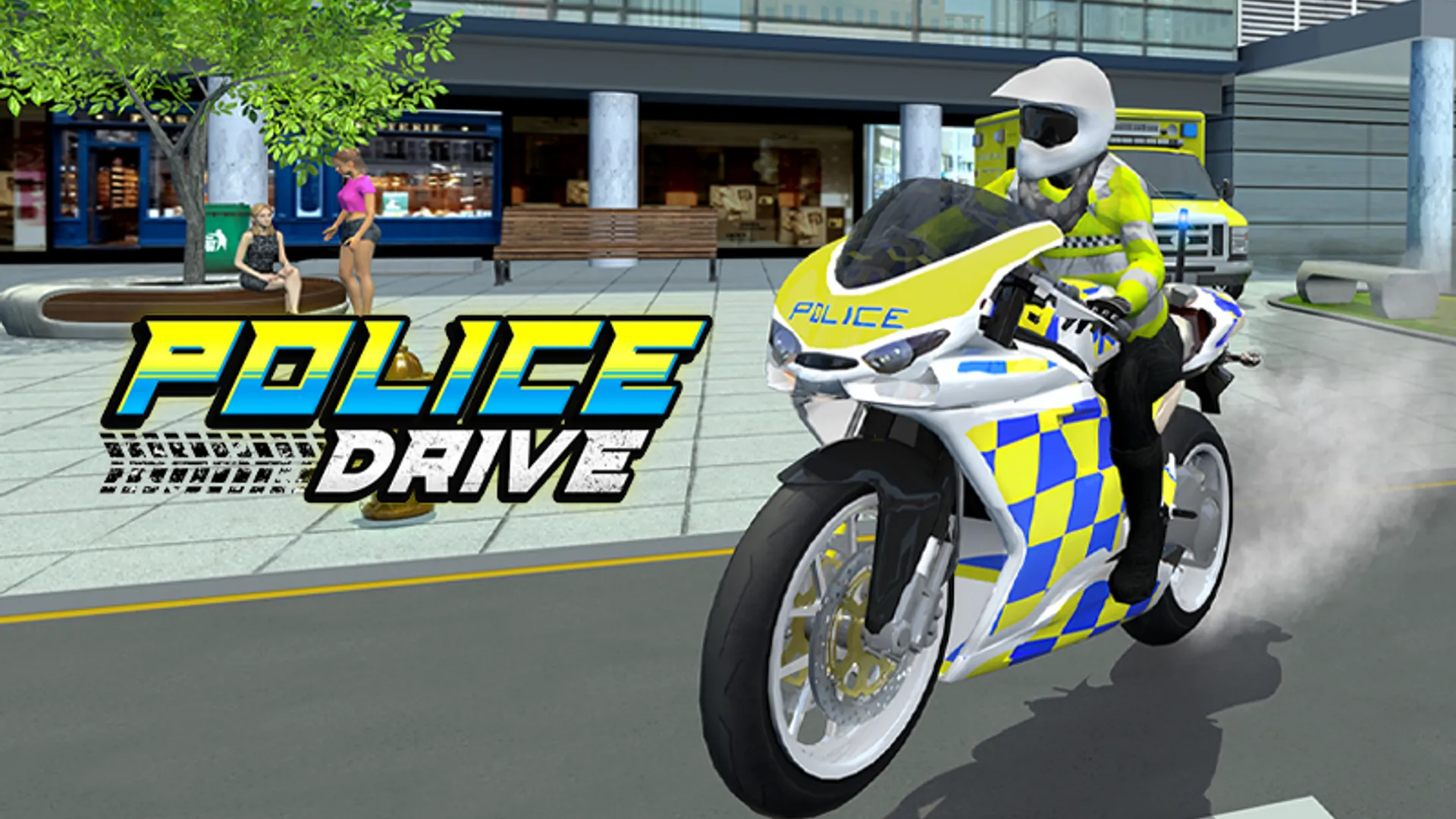 Police Drive - Atmospheric Visual Novel Background | the-freakcircus.com